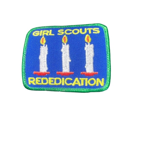 NEW Girl Scouts Rededication Patch – Three Candles 3" Badge Vintage Ceremony - Picture 1 of 3